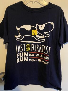 Navy "Fast and Furriest" Dog Fun Run T‑Shirt